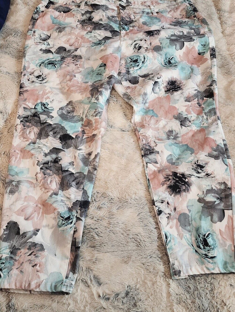 Womens Floral Jeans